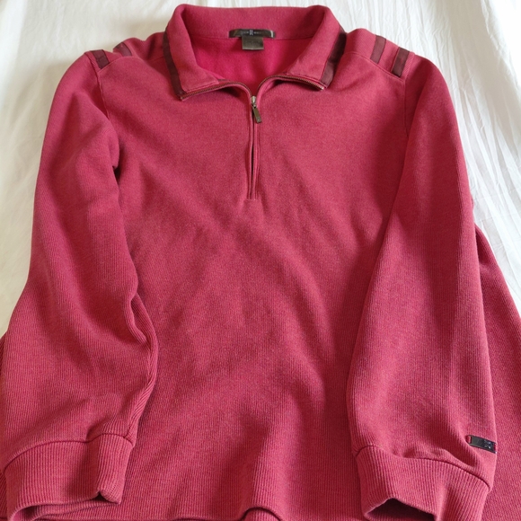 Tiger Woods Men's Quarter Zip-Up Pull Over Sweater in Rustic Red Size M - Picture 5 of 5
